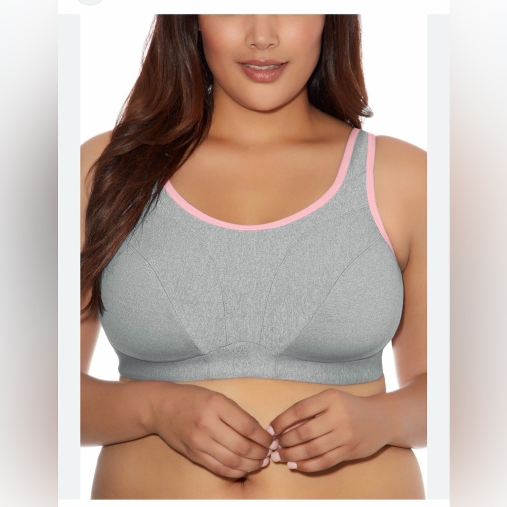 Goddess Wirefree Soft Cup Grey Sports Bra Size 38DD